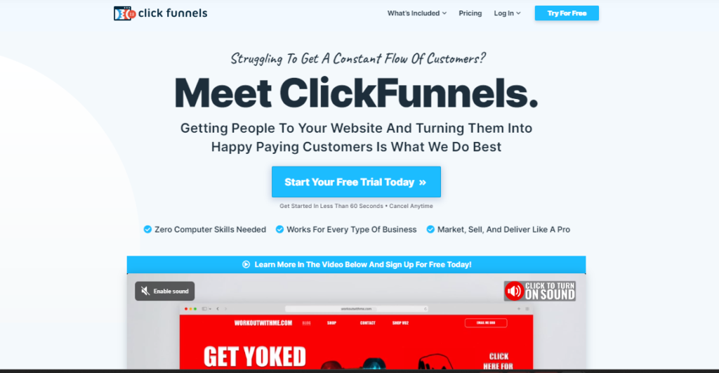 Convertkit vs Clickfunnels-Clickfunnels 